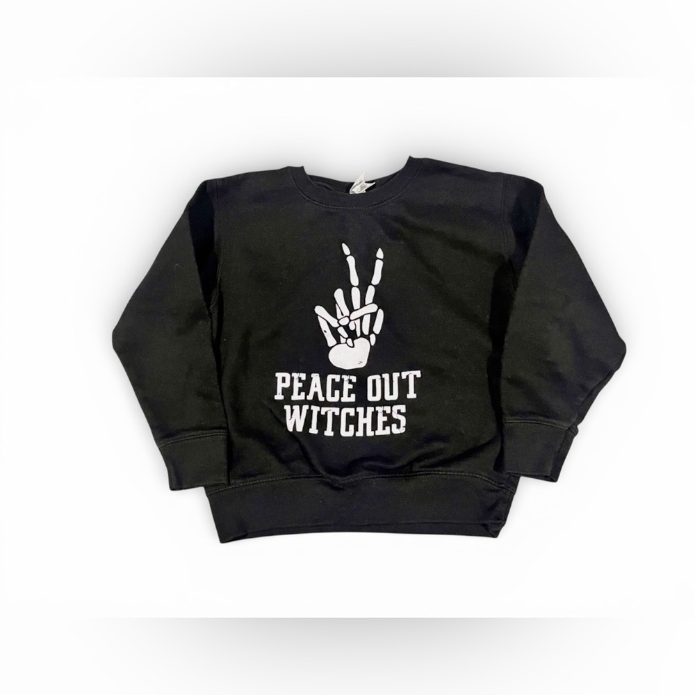 Peace Out Witches Kids 4/5 Sweatshirt